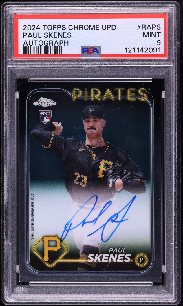 2024 Topps Chrome Update Paul Skenes ROOKIE AUTO #RA-PS PSA 9 MINT