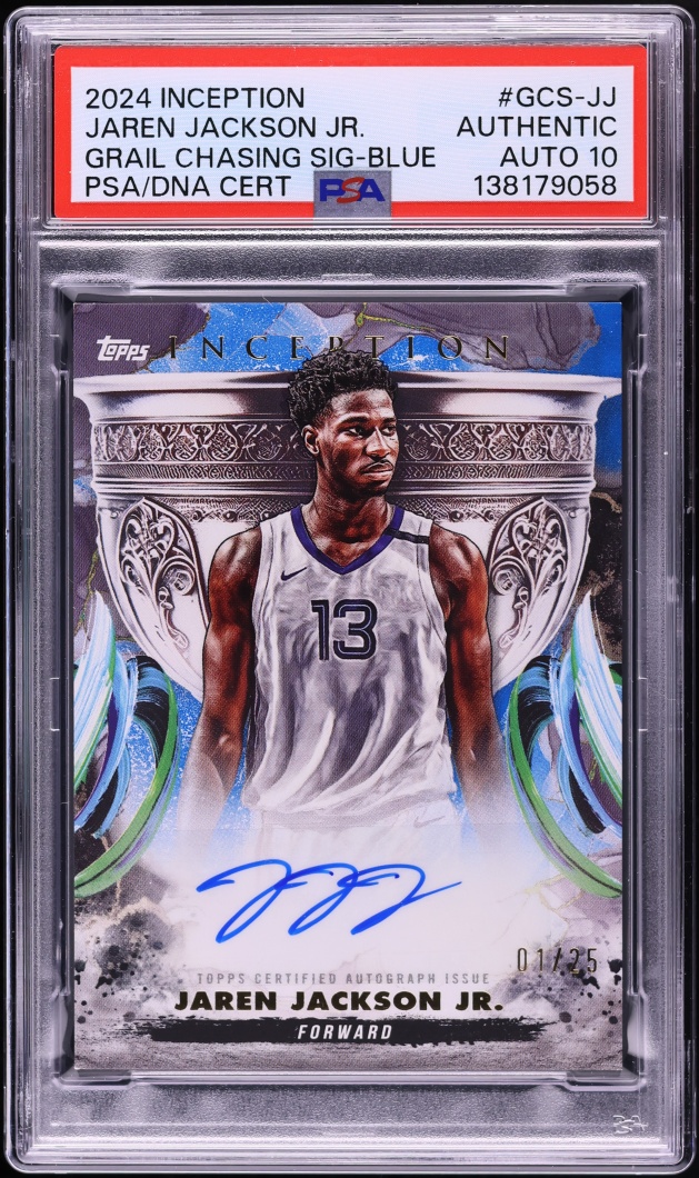 2024 Topps Inception Grail Chasing Blue Jaren Jackson Jr. AUTO DNA 10 1/25 #GCS-JJ PSA AUTH
