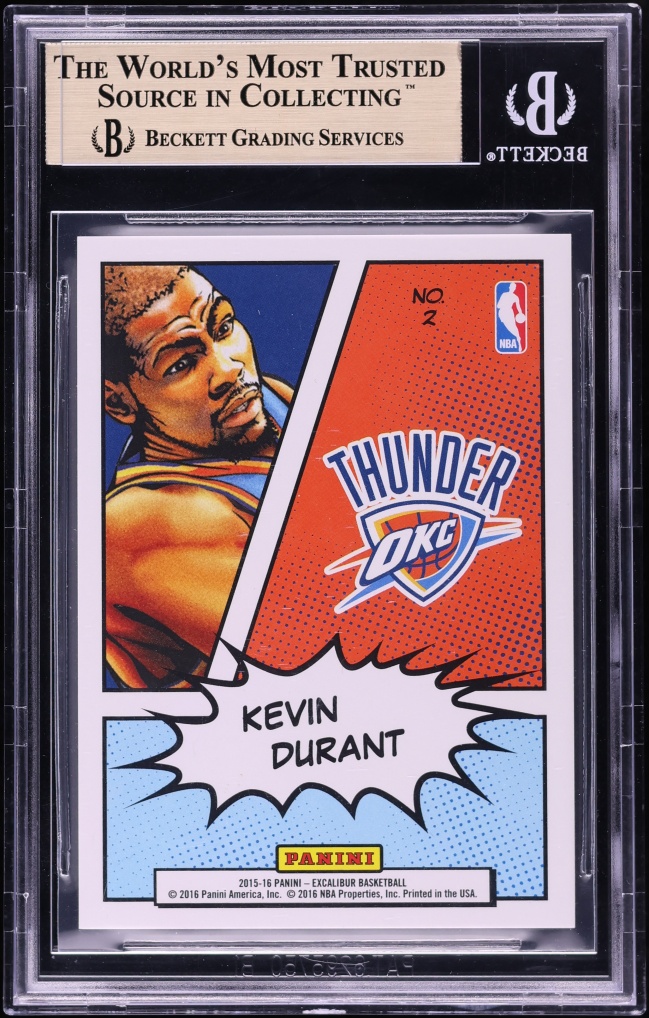 2015 Panini Excalibur Kaboom! Kevin Durant #2 BGS 9.5 GEM MINT