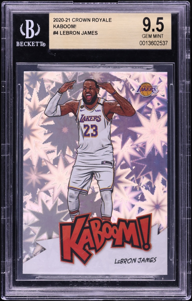 2020 Crown Royale Kaboom! LeBron James #4 BGS 9.5 GEM MINT