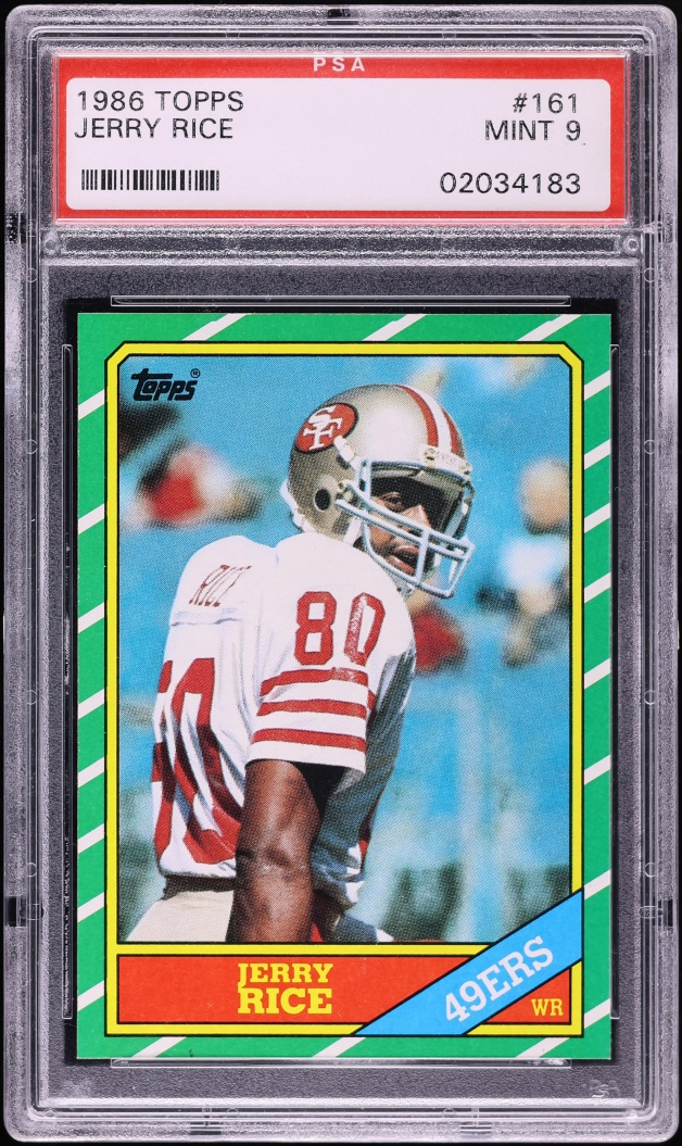 1986 Topps Football Jerry Rice ROOKIE #161 PSA 9 MINT
