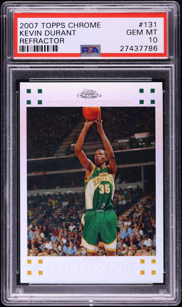 2007 Topps Chrome Kevin Durant Refractor /1499 #131 PSA 10 | Card