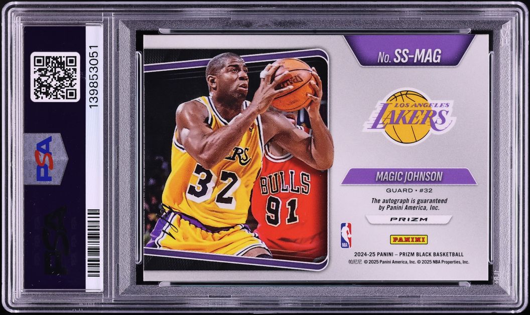 2024 Panini Prizm Black Sensational Signatures Magic Johnson AUTO 1/1 #SS-MAG PSA 10 GEM MINT