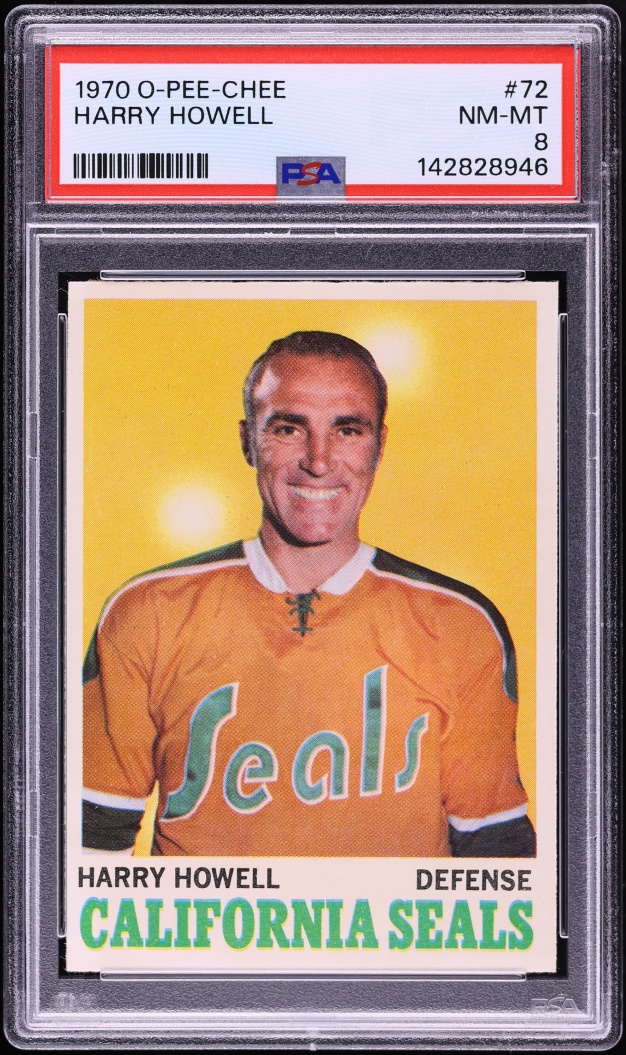 1970 O-Pee-Chee Hockey Harry Howell #72 PSA 8 NM-MT