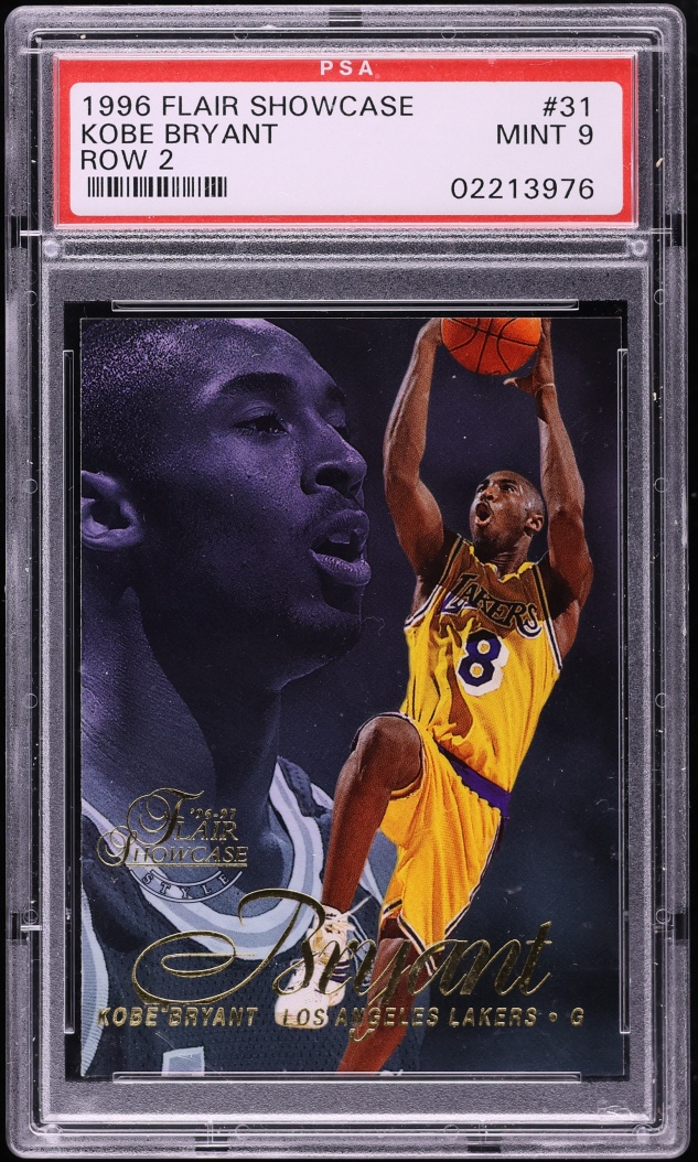 1996 Flair Showcase Row 2 Kobe Bryant ROOKIE #31 PSA 9 MINT