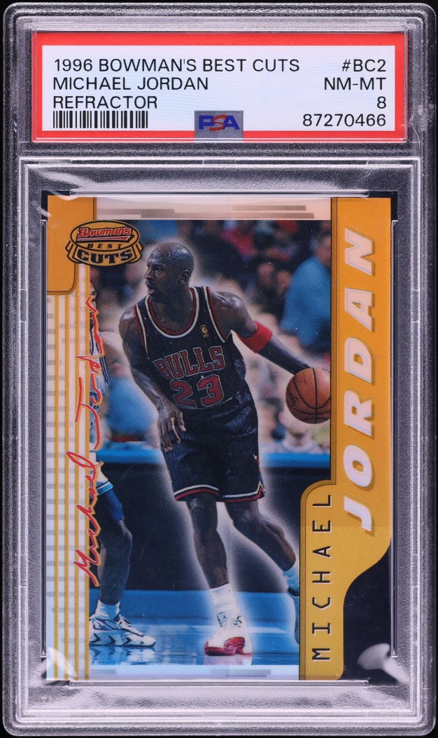 1996 Bowman's Best Cuts Refractor Michael Jordan #BC2 PSA 8 NM-MT