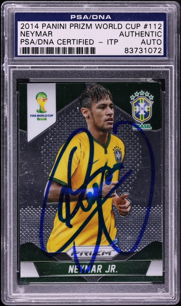 2014 Panini Prizm World Cup Neymar Jr. AUTO #112 PSA/DNA AUTH
