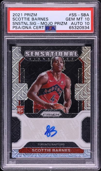 2021 Panini Prizm Sensational Mojo Scottie Barnes ROOKIE AUTO DNA