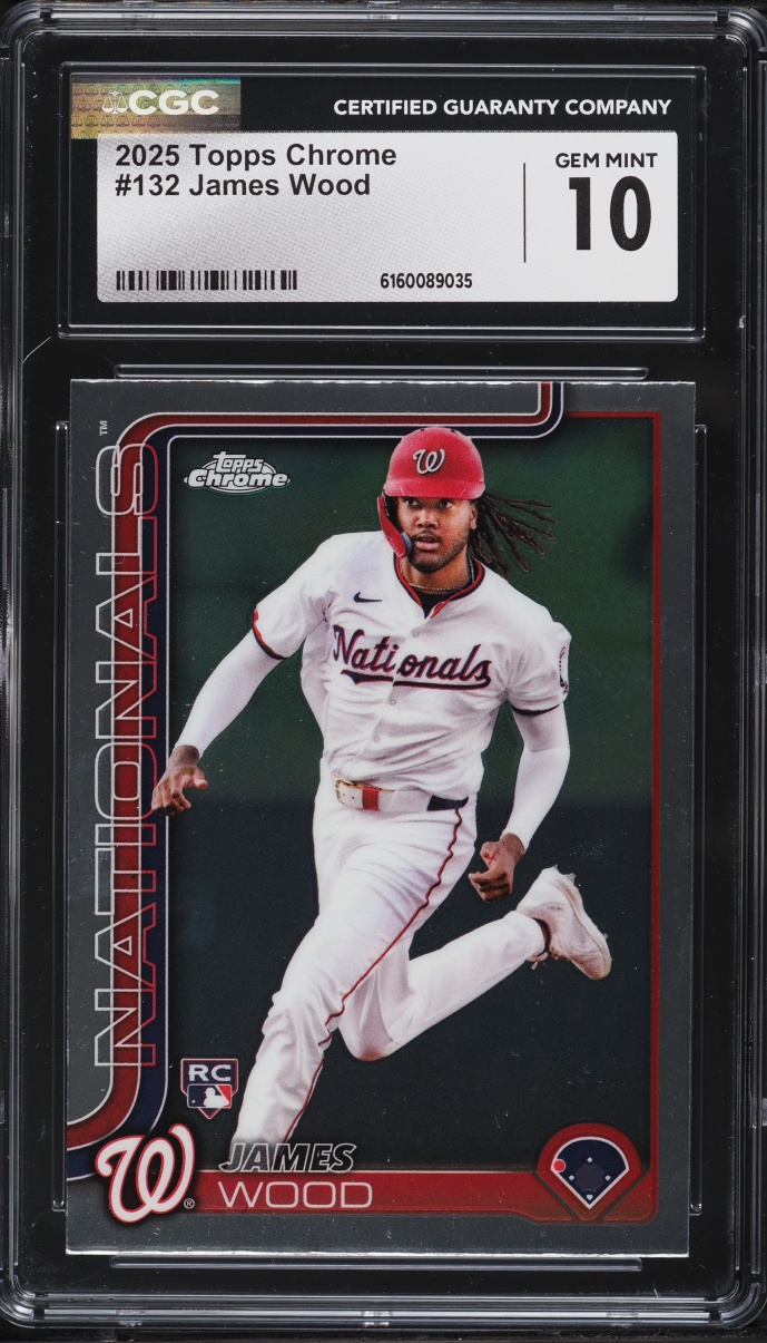 2025 Topps Chrome James Wood ROOKIE #132 CGC 10 GEM MINT