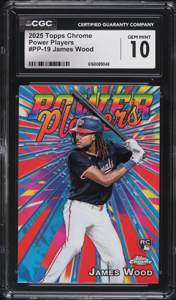 2025 Topps Chrome Power Players James Wood ROOKIE #PP-19 CGC 10 GEM MINT