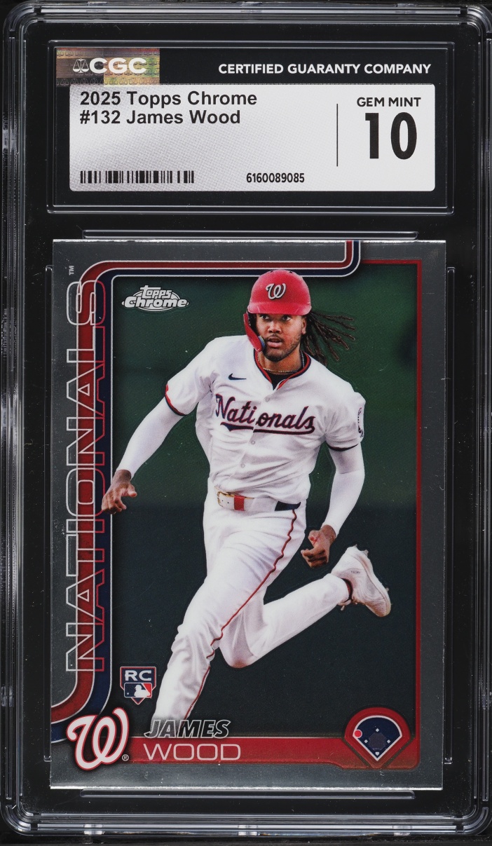 2025 Topps Chrome James Wood ROOKIE #132 CGC 10 GEM MINT