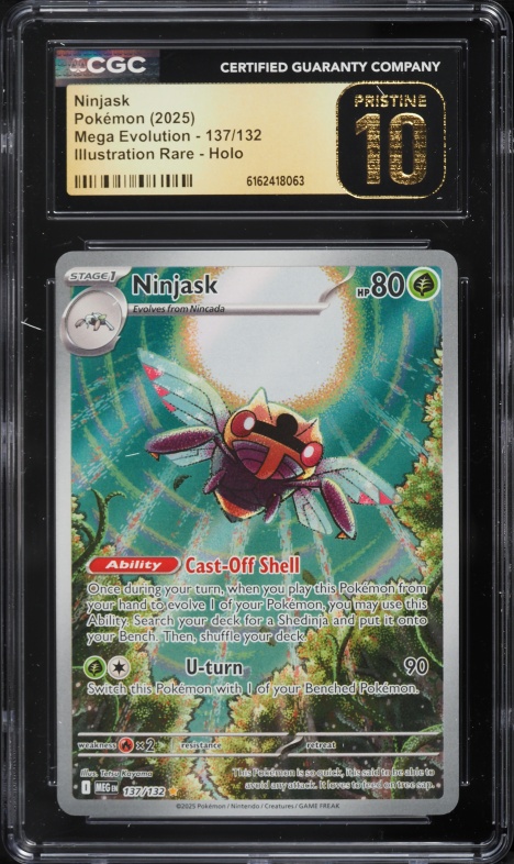 2025 Pokemon Mega Evolution IR Ninjask #137 CGC 10 PRISTINE
