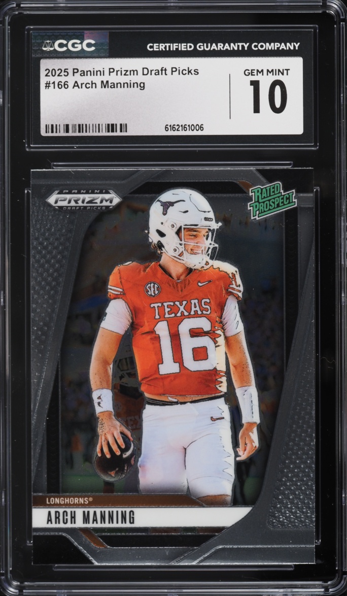 2025 Panini Prizm Draft Picks Arch Manning ROOKIE #166 CGC 10 GEM MINT