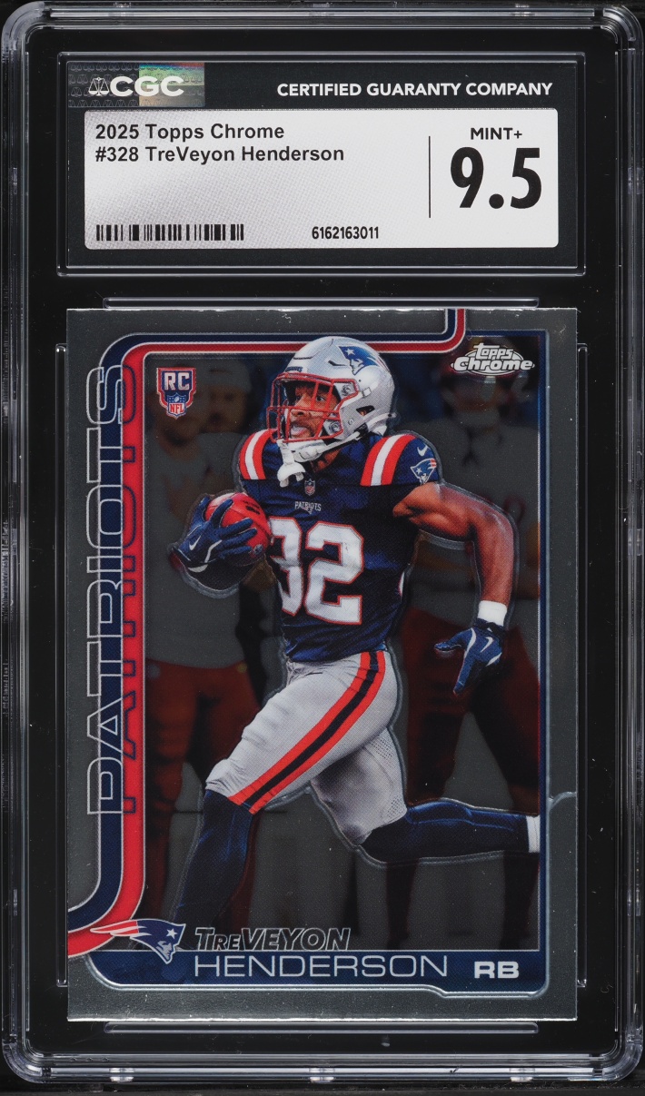 2025 Topps Chrome TreVeyon Henderson ROOKIE #328 CGC 9.5 MINT+