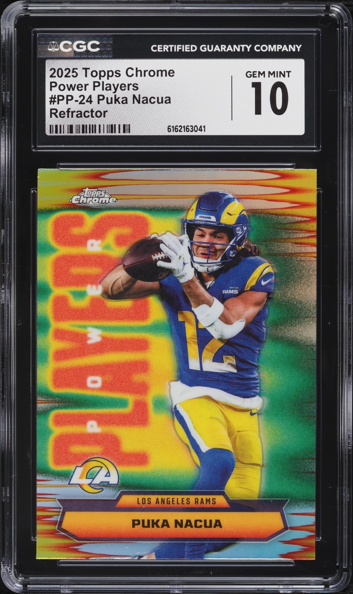 2025 Topps Chrome Power Players Refractor Puka Nacua #PP-24 CGC 10 GEM MINT