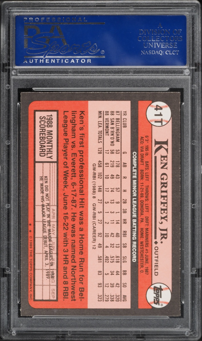 1989 Topps Traded Ken Griffey Jr. ROOKIE #41T PSA 10 GEM MINT