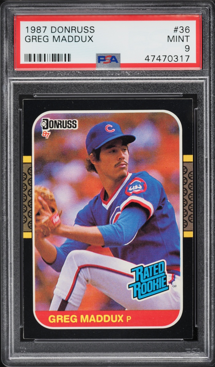 1987 Donruss Greg Maddux ROOKIE #36 PSA 9 MINT