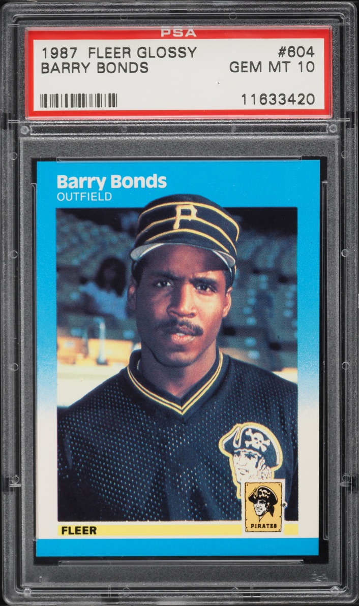 1987 Fleer Glossy Barry Bonds ROOKIE #604 PSA 10 GEM MINT