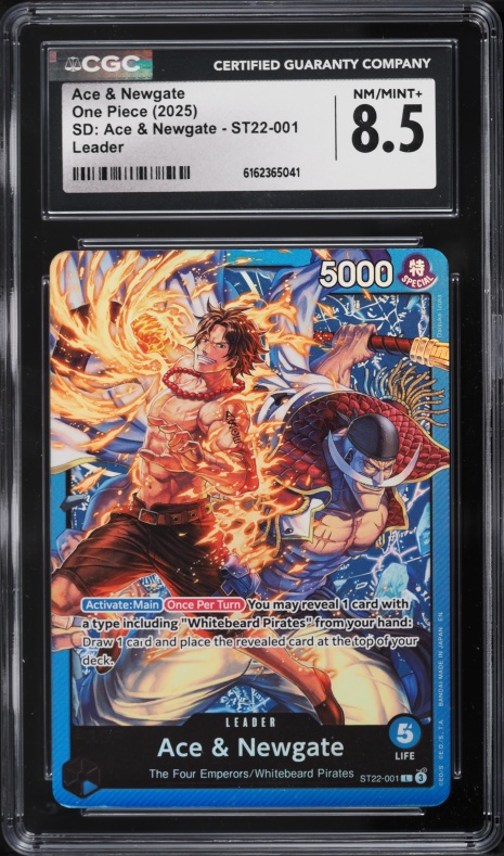 2025 One Piece Japanese SD: Ace & Newgate #ST22-001 CGC 10 GEM