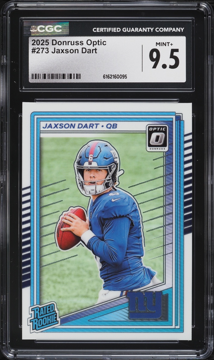 2025 Donruss Optic Jaxson Dart ROOKIE #273 CGC 9.5 MINT+
