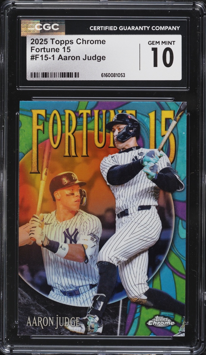 2025 Topps Chrome Fortune 15 Aaron Judge #F15-1 CGC 10 GEM MINT