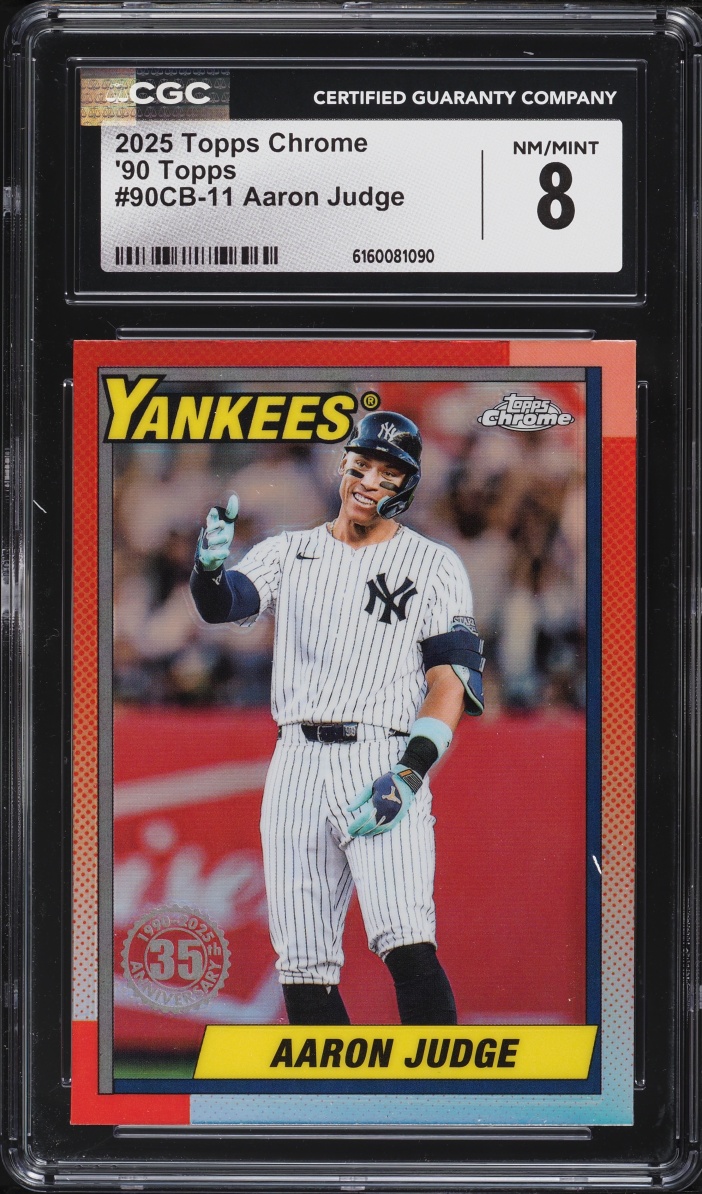 2025 Topps Chrome '90 Aaron Judge #90CB-11 CGC 8 NM-MT