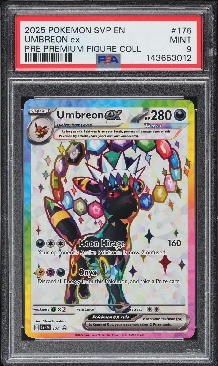 2025 Pokemon SV Promo Prismatic Evolutions Premium Figure Full Art Umbreon ex #176 PSA 9 MINT