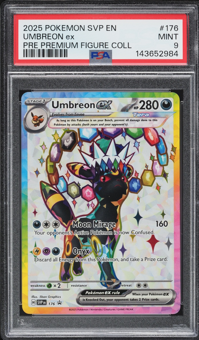 2025 Pokemon SV Promo Prismatic Evolutions Premium Figure Full Art Umbreon ex #176 PSA 9 MINT