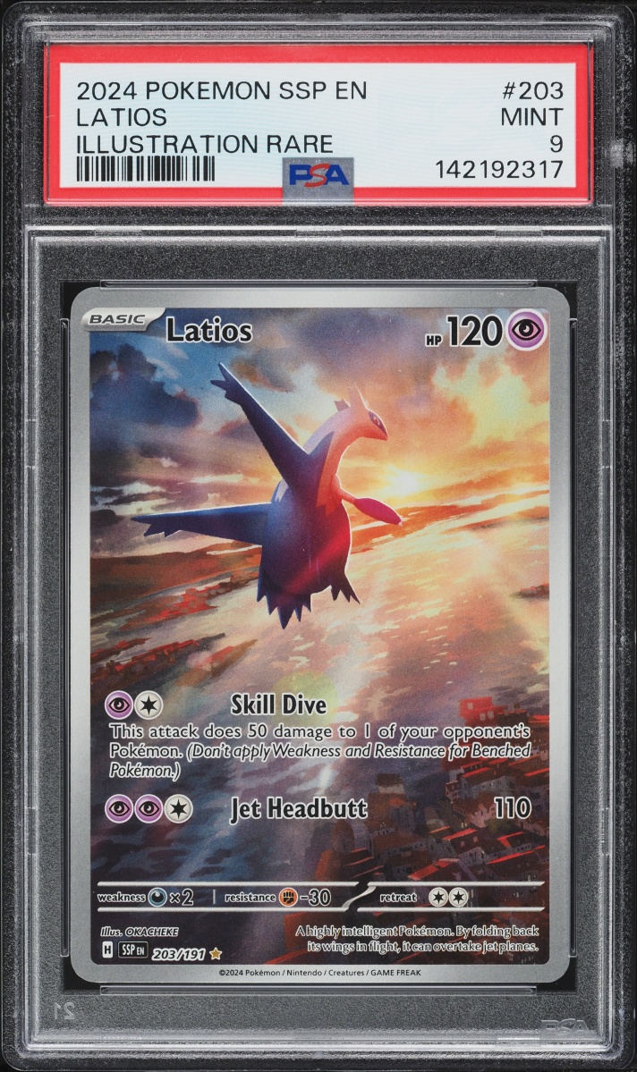 2024 Pokemon Scarlet & Violet Surging Sparks IR Latios #203 PSA 9 MINT