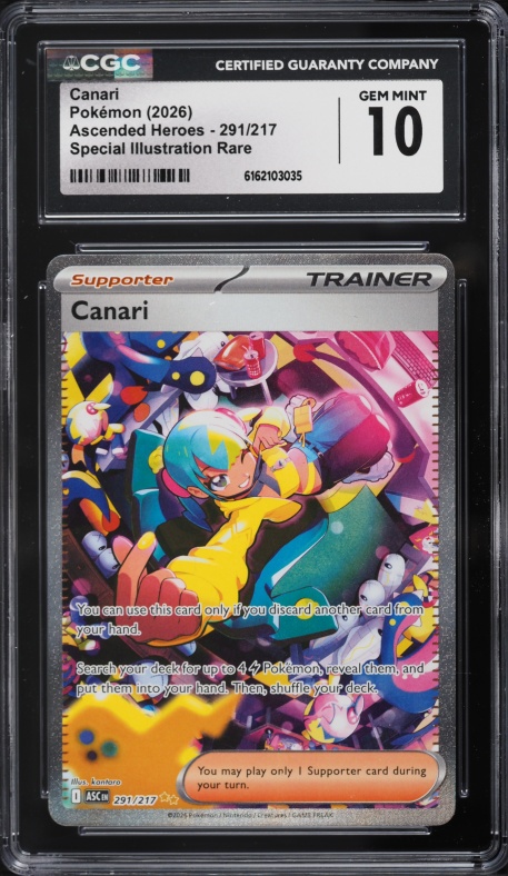 2026 Pokemon Mega Evolution Ascended Heroes SIR Canari #291 CGC 10