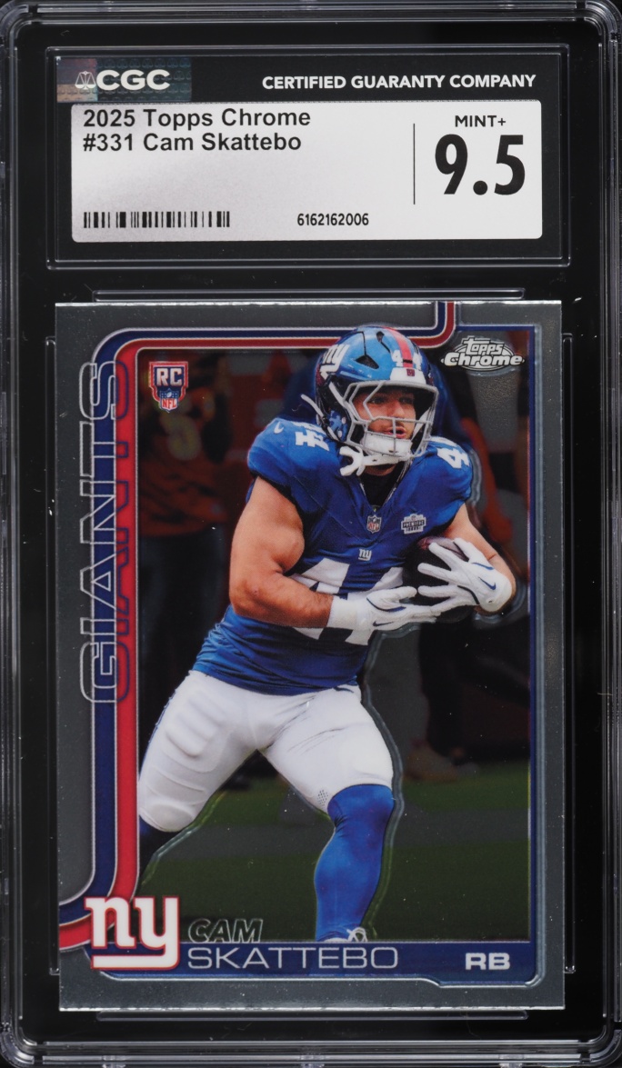 2025 Topps Chrome Cam Skattebo ROOKIE #331 CGC 9.5 MINT+