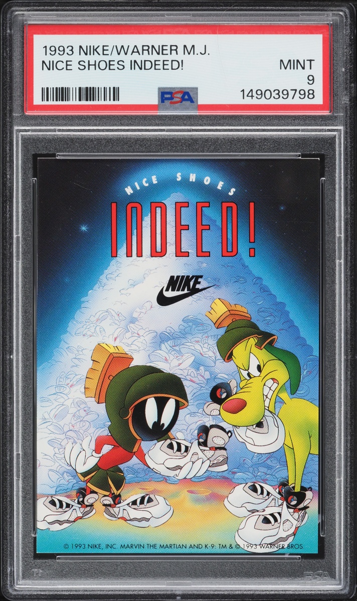 1993 Nike Warner Brothers Michael Jordan Nice Shoes Indeed PSA 9 MINT