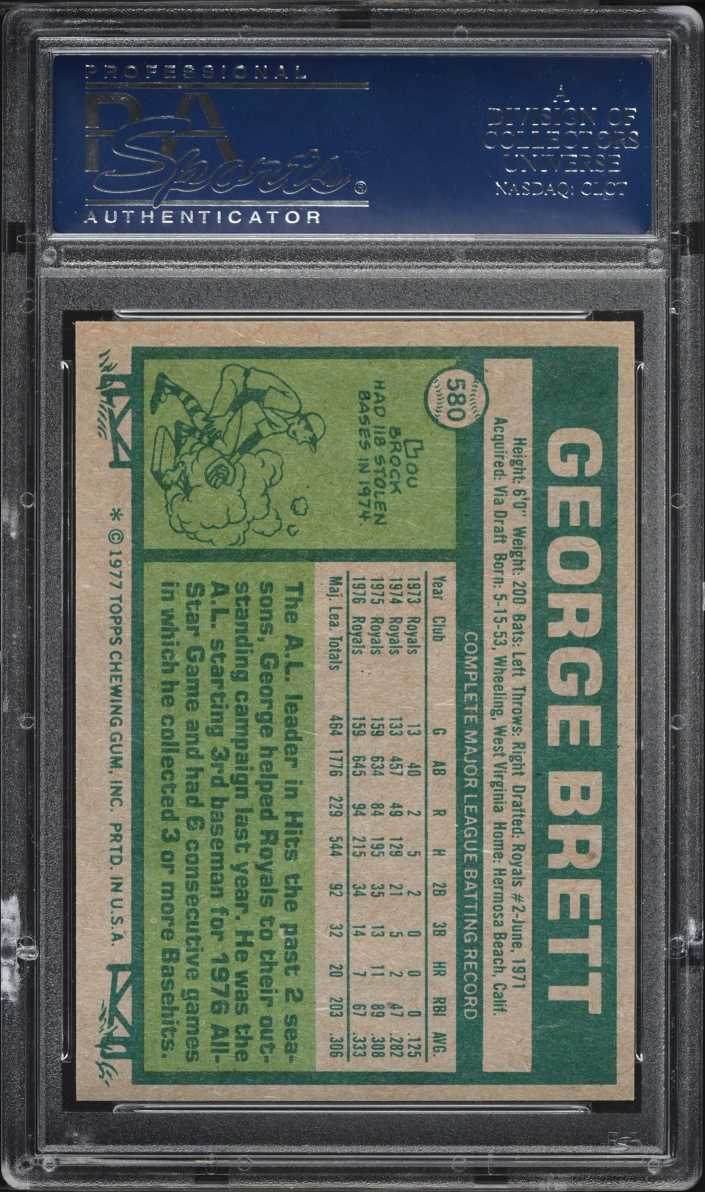 1977 Topps George Brett AL ALL-STAR #580 PSA 8 NM-MT