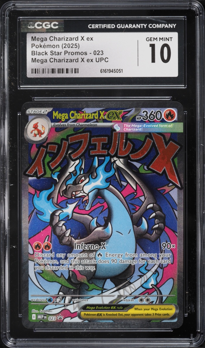 2025 Pokemon Mega Evolution Promo Ultra Premium Full Art Mega Charizard X ex #23 CGC 10