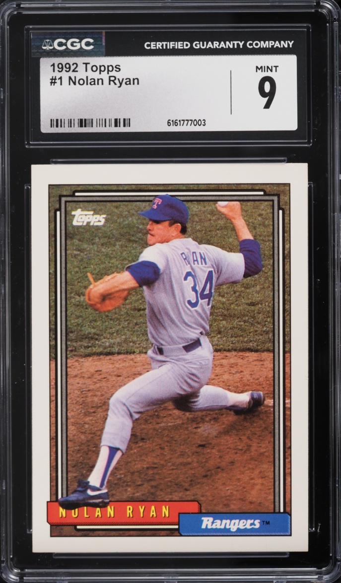 1992 Topps Nolan Ryan #1 CGC 9 MINT