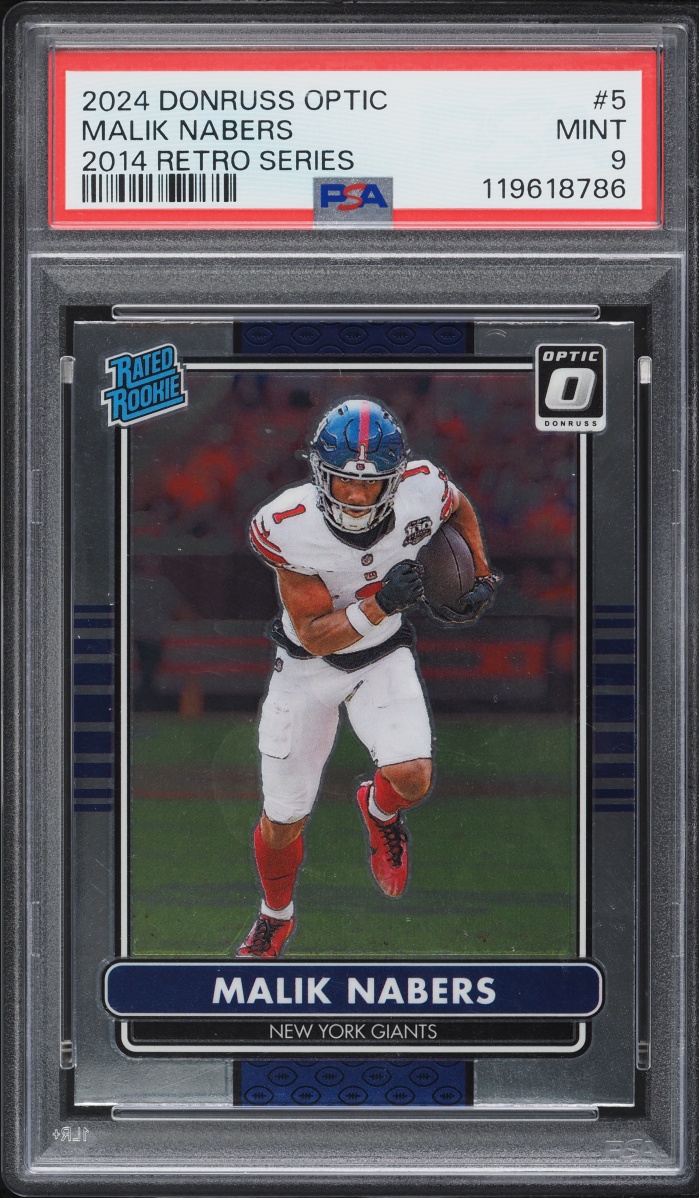 2024 Donruss Optic '14 Retro Series Malik Nabers ROOKIE #5 PSA 9 MINT