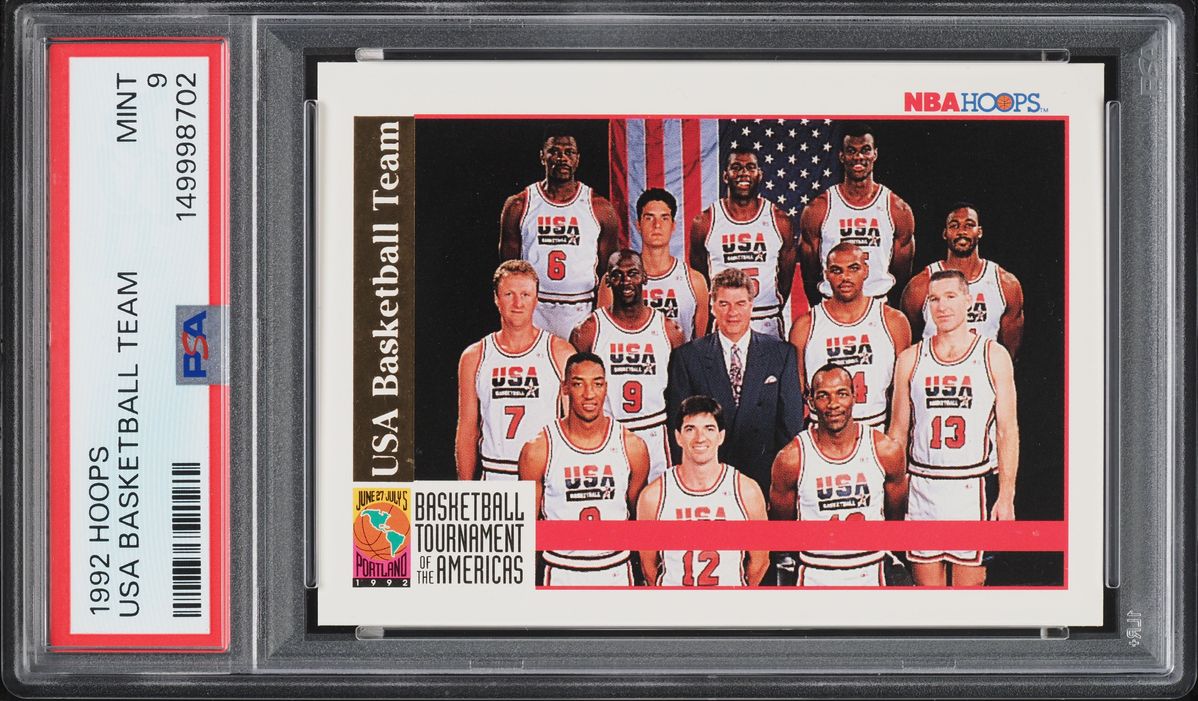 1992 Hoops USA Team w/ Michael Jordan PSA 9 MINT