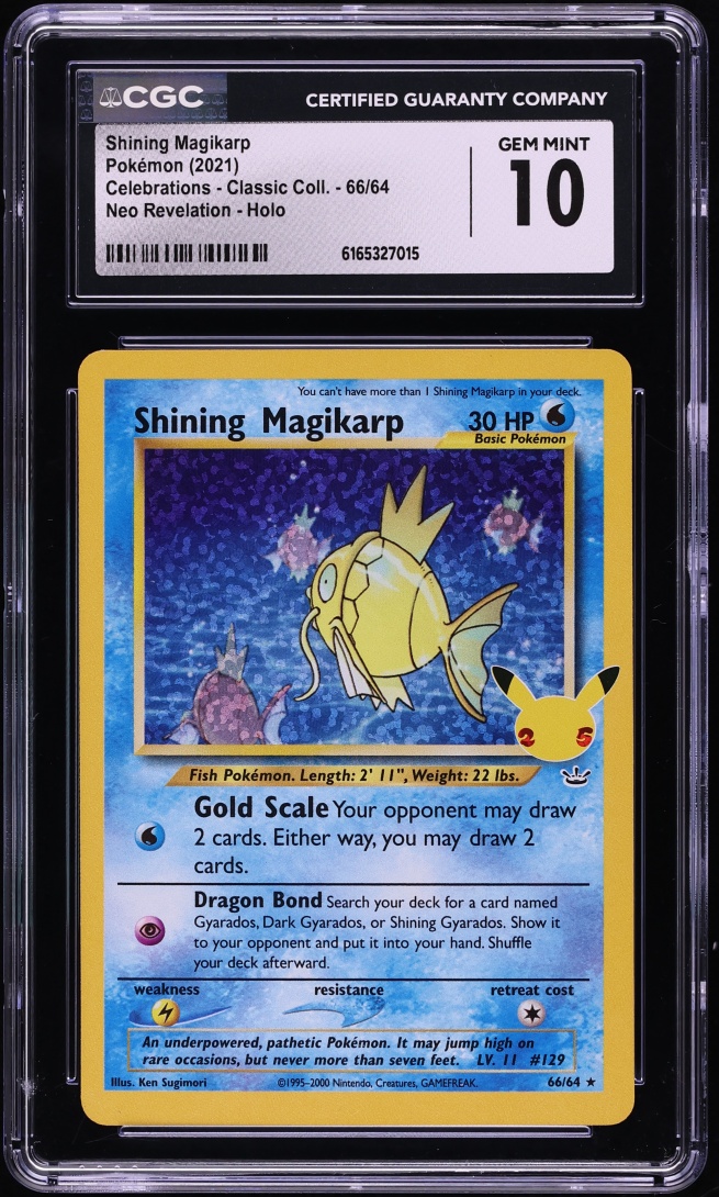 2021 Pokemon SWSH Celebrations Classic Collection Holo Shining Magikarp #66 CGC 10 GEM MINT