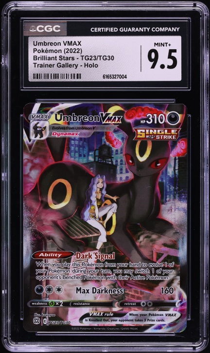 2022 Pokemon SWSH Brilliant Stars Trainer Gallery CHR Umbreon VMAX #TG23 CGC 9.5 MINT+