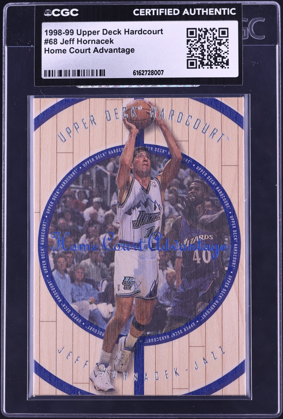 1998 Upper Deck Hardcourt Home Court Advantage Jeff Hornacek #68 CGC AUTH