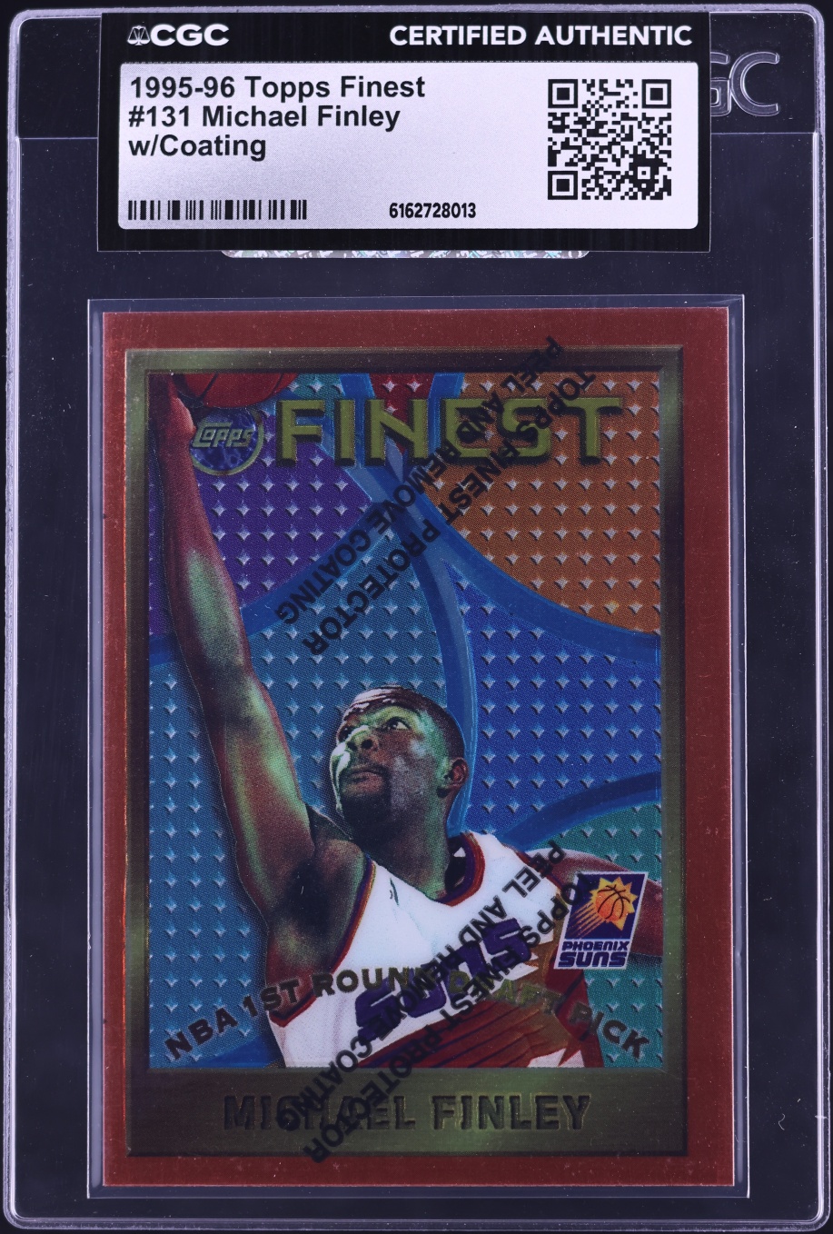 1995 Finest Basketball w/ Coating Michael Finley ROOKIE #131 CGC AUTH