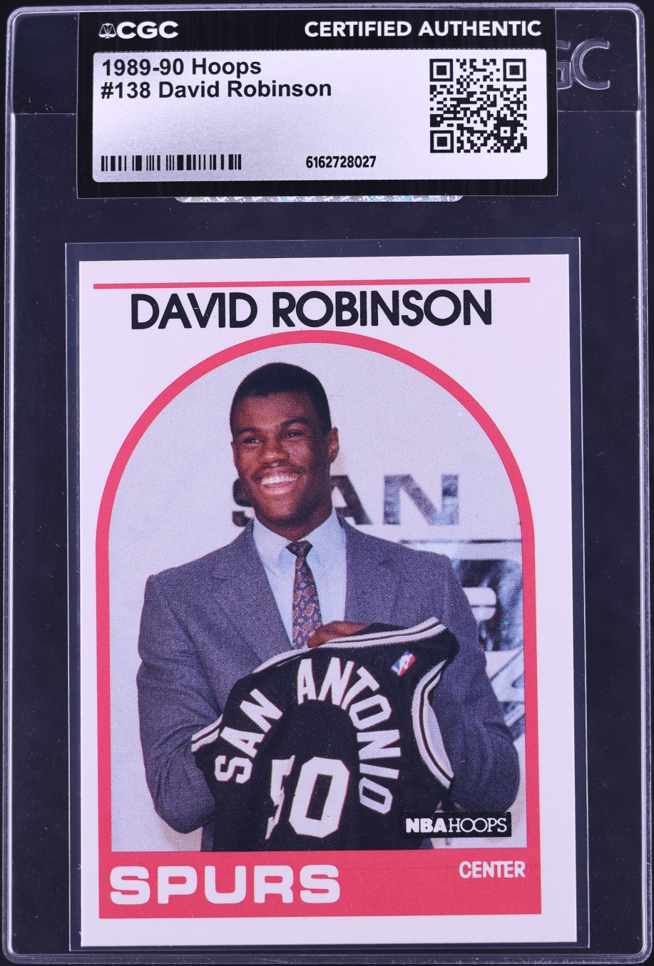 1989 Hoops David Robinson ROOKIE #138 CGC AUTH