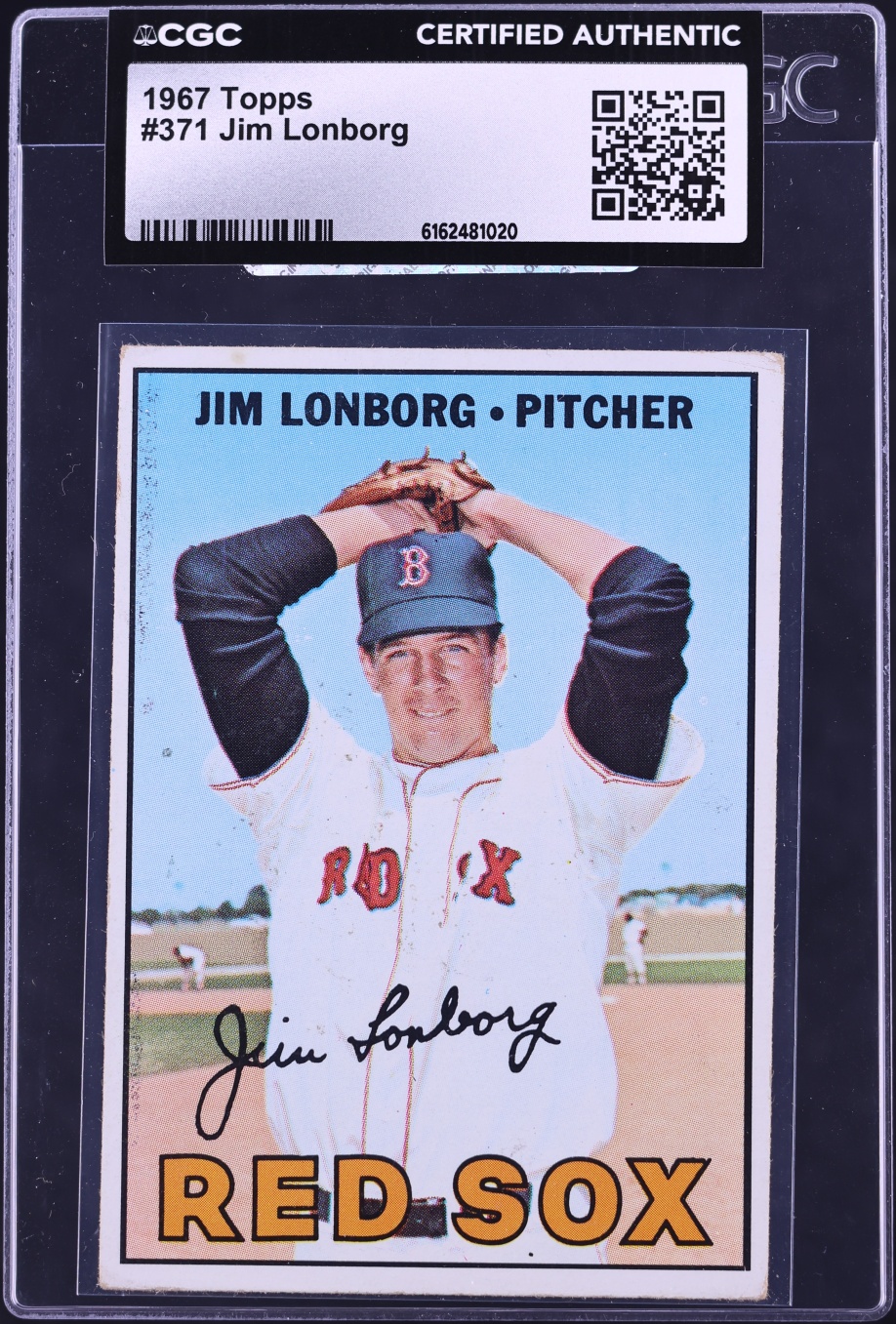 1967 Topps Jim Lonborg #371 CGC AUTH