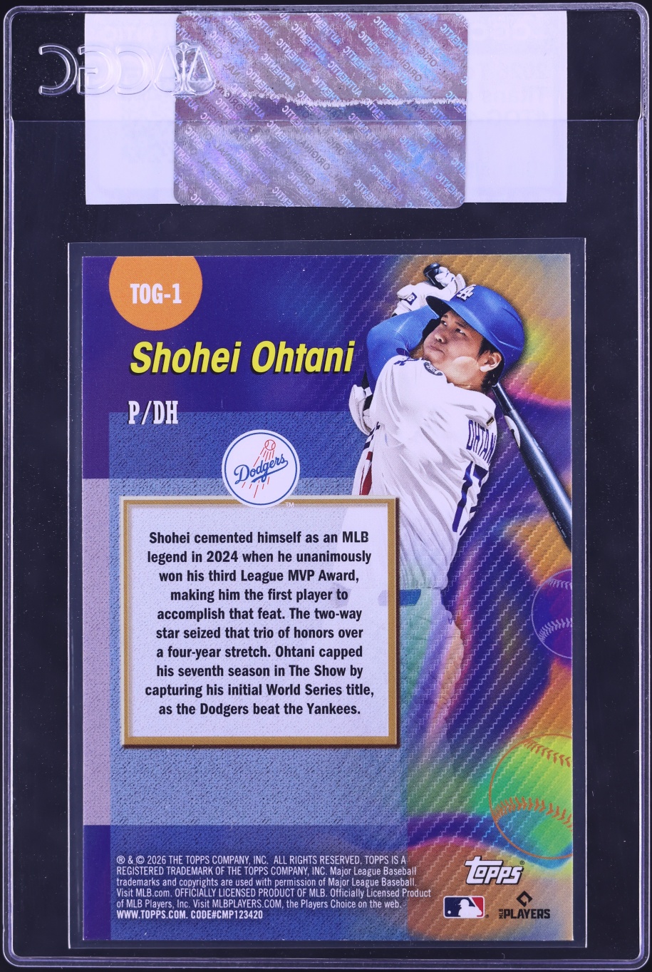 2026 Topps Titans Of The Game Shohei Ohtani #TOG-1 CGC AUTH