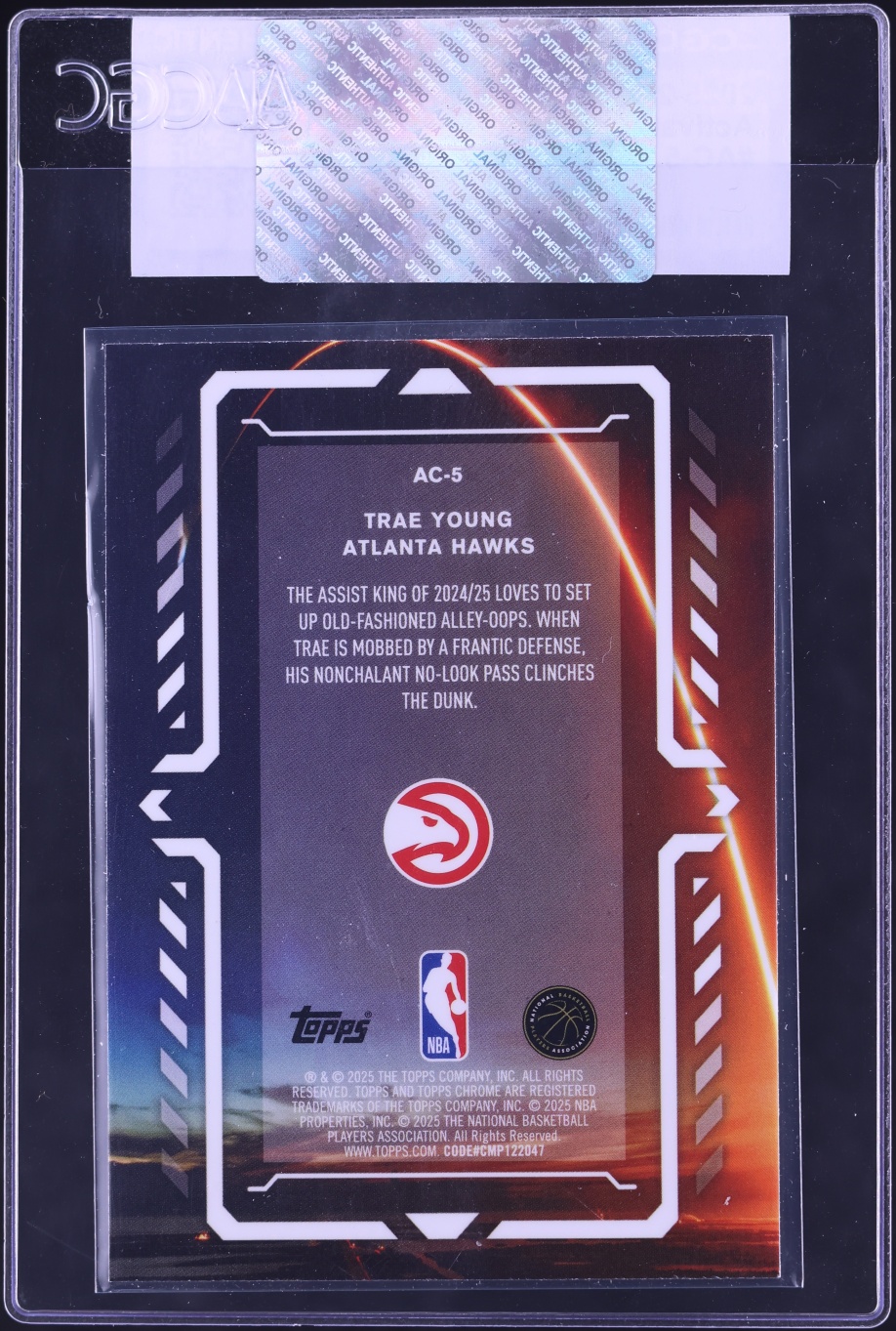 2025 Topps Chrome Activators Trae Young #AC-5 CGC AUTH