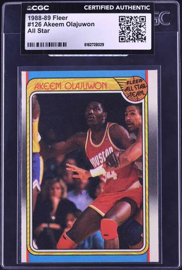 1984-85 Star Basketball Hakeem Olajuwon ROOKIE #237 PSA 8 NM-MT on