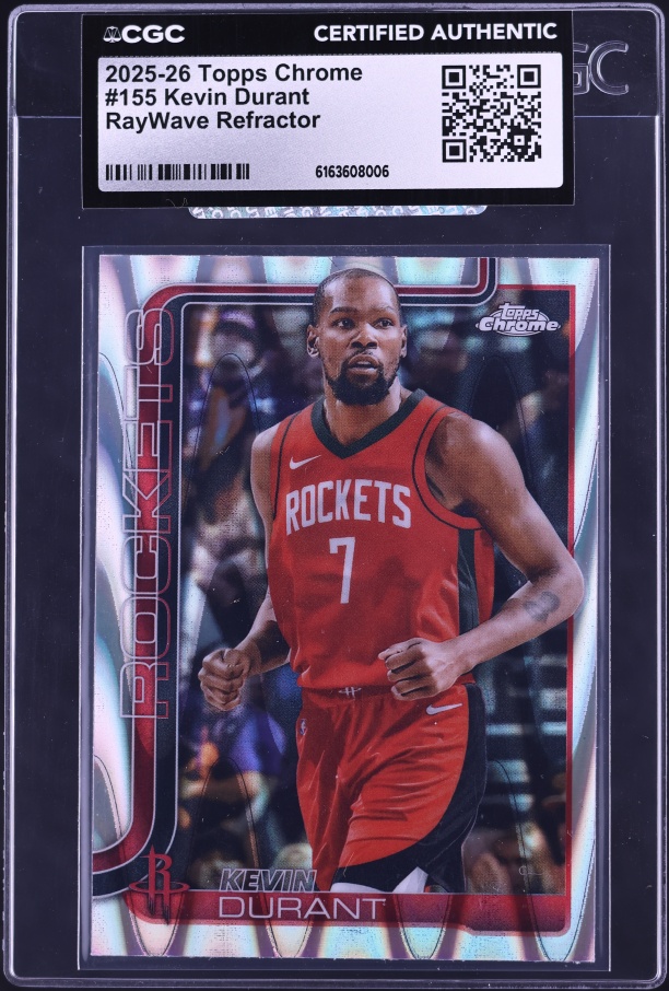2007 Topps Chrome White Refractor Kevin Durant ROOKIE /99 #131 PSA