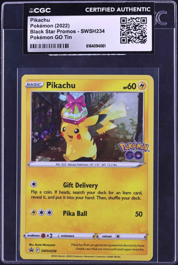 2022 Pokemon Sword & Shield Promo Pokemon GO Holo Pikachu #SWSH234 CGC 8  NM-MT on Fanatics Collect