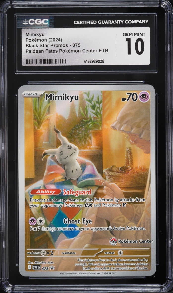 2024 Pokemon SV Promo Paldean Fates Center ETB Alt Art Mimikyu #75 CGC 10 GEM MINT