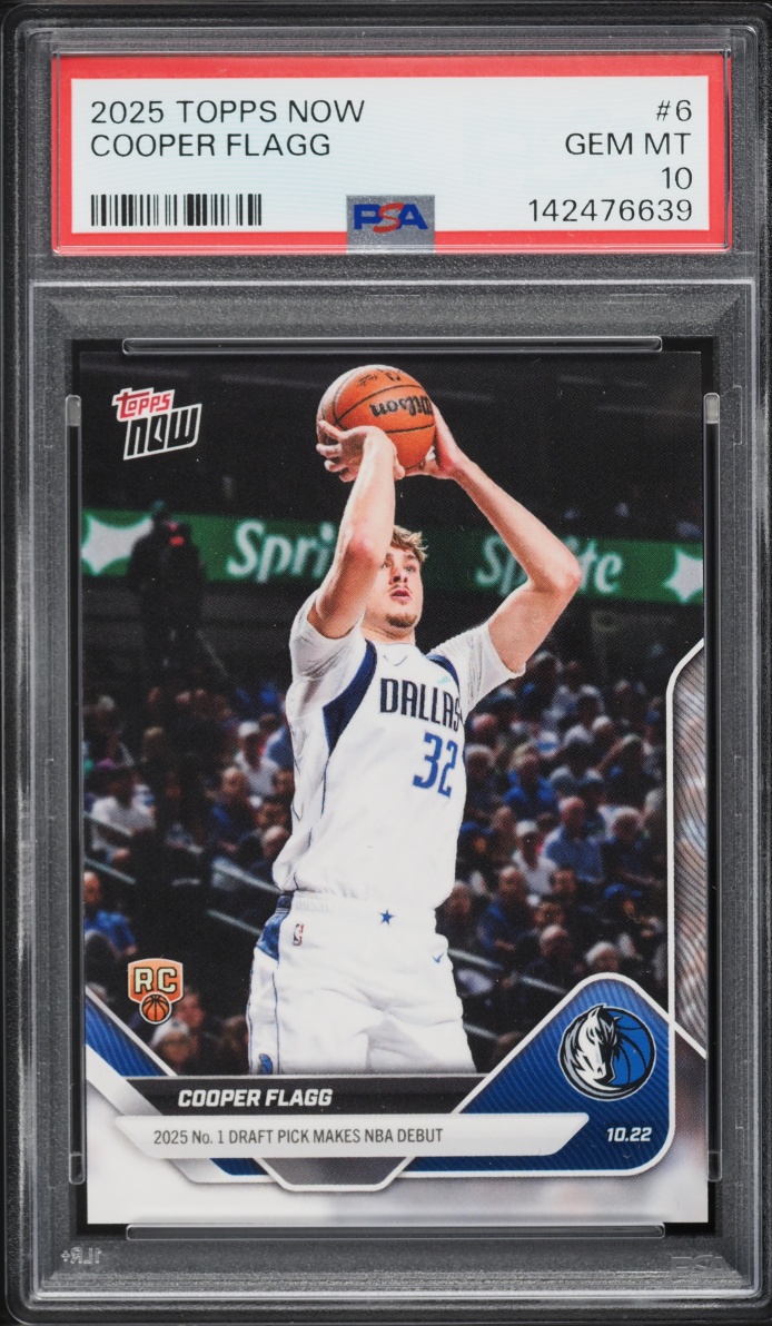 2025 Topps Now Cooper Flagg ROOKIE #6 PSA 10 GEM MINT